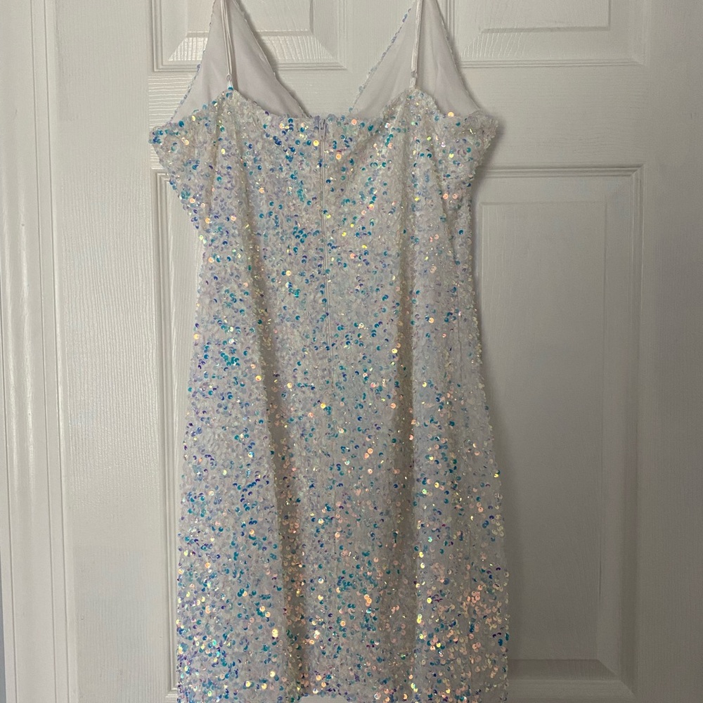 Mini/short sequin dress/homecoming dress, size XL/14-16, zip up back